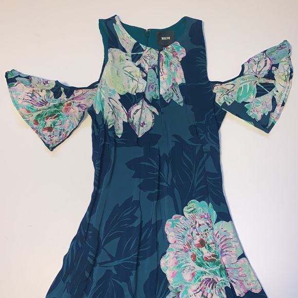 Anthropologie Maeve “Elia” Floral Print Cold Shoulder Dress - Women’s Size 4 - Picture 2 of 11
